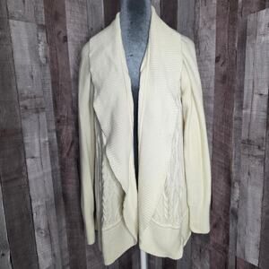 Talbots Cream Cable Knit Sweater Women's size XL Lambswool Gift